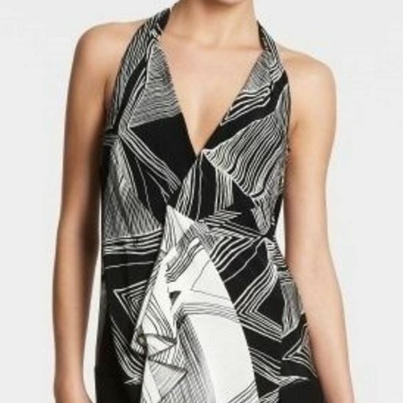 BCBG Max Azria Black Combo Scarf Dress - Picture 1 of 2